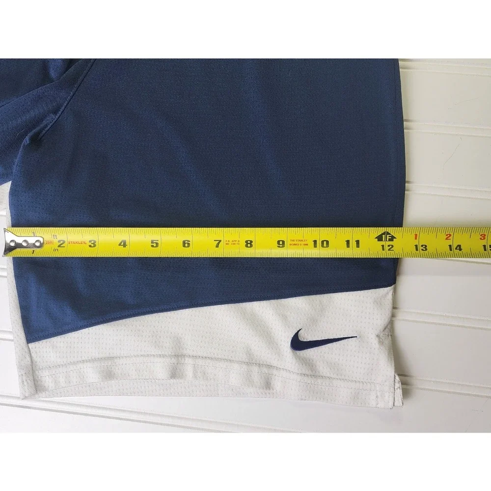 Nike Basketball Shorts Kids Medium Navy White Dri-FIT Mesh Athletic